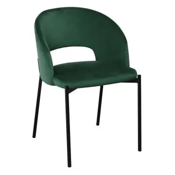Krzesło tapicerowane K455 VELVET ciemnozielone