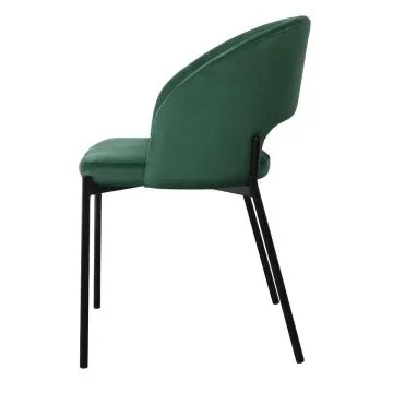 Krzesło tapicerowane K455 VELVET ciemnozielone