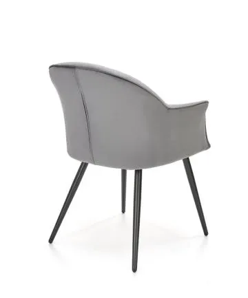 Krzesło tapicerowane K468 VELVET szare
