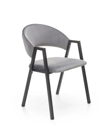 Krzesło tapicerowane K473 VELVET szare