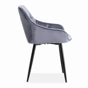 Krzesło tapicerowane K487 VELVET szare