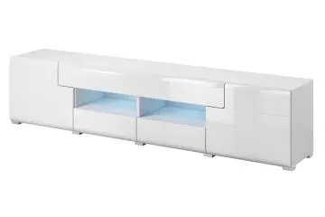 Szafka RTV TOLEDO 2D4S 208 biała połysk