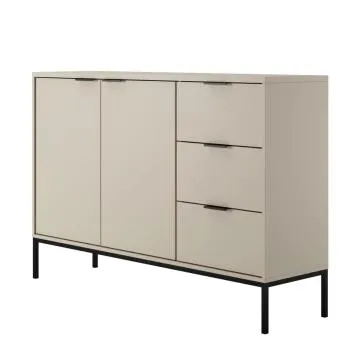 Komoda AUSTIN 150 kaszmir/czarna