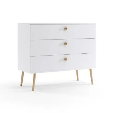 Komoda LEBEL 2 z szufladami 100cm biała mat