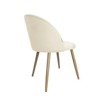 Krzesło CLAUDINE 2 VELVET ecru/dąb