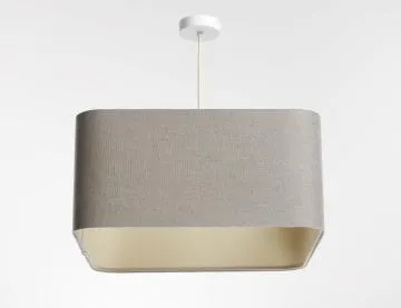 Lampa wisząca KWADRO LEN 001-40w30 jasna beżowa