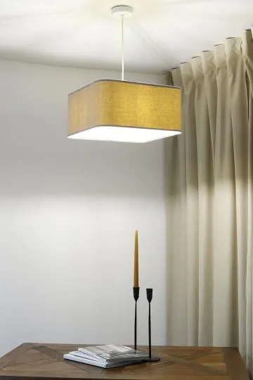 Lampa wisząca KWADRO LEN 001-40w20 jasna beżowa