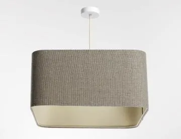 Lampa wisząca KWADRO LEN 003-40w25 beżowa