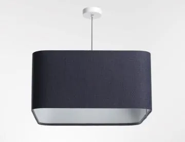 Lampa wisząca KWADRO LEN 004-40w20 granatowa/szara