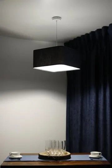 Lampa wisząca KWADRO LEN 004-40w20 granatowa/szara