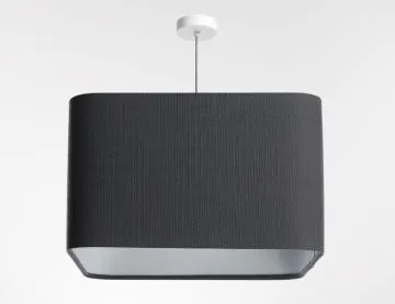 Lampa wisząca KWADRO LEN 006-40w20 grafitowa/szara