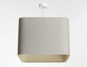 Lampa wisząca KWADRO LEN 007-40w30 jasnobeżowa