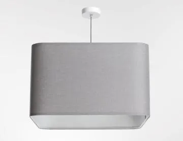 Lampa wisząca KWADRO LEN 009-40w25 szara