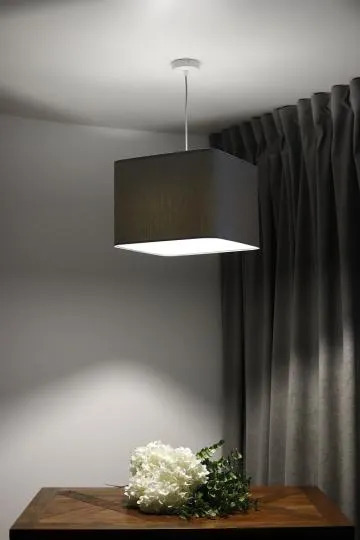 Lampa wisząca KWADRO LEN 009-40w20 szara