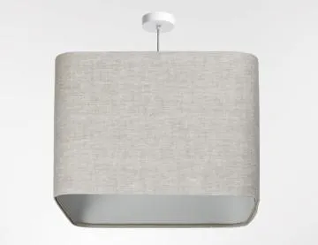 Lampa wisząca KWADRO LEN 010-40w25 beżowa/szara