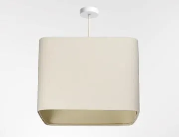 Lampa wisząca KWADRO LEN 011-40w25 kremowa