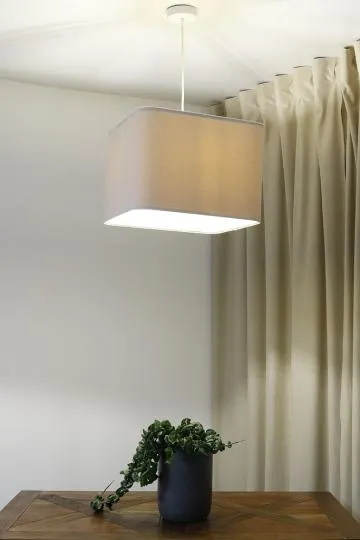 Lampa wisząca KWADRO LEN 011-40w20 kremowa