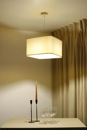 Lampa wisząca KWADRO SUE 40w20 biała/złota