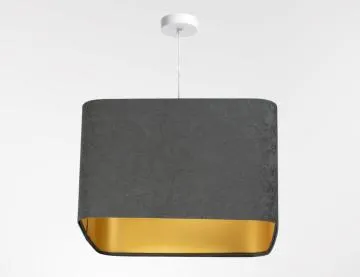 Lampa wisząca KWADRO SUE 40w20 grafitowa/złota