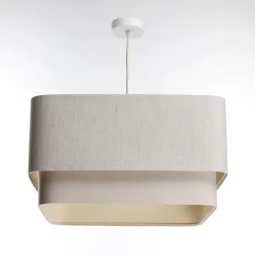 Lampa wisząca KWADRO DUO 002 51x47cm kremowa