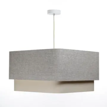 Lampa wisząca KWADRO DUO 004 51x47cm szara/beżowa