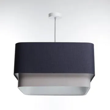 Lampa wisząca KWADRO DUO 008 51x47cm granatowa/szara