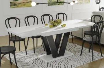 Stół rozkładany LARA 130(210)x80 biały połysk
