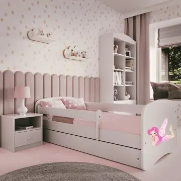 Łóżko dziecięce BABY DREAMS 140x70 wróżka ze skrzydełkami
