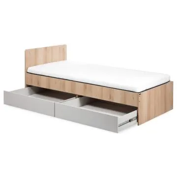 Łóżko młodzieżowe DALIA 90x200 buk/szare