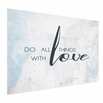 Plakat With love 30x21 cm bez ramy bez marginesu