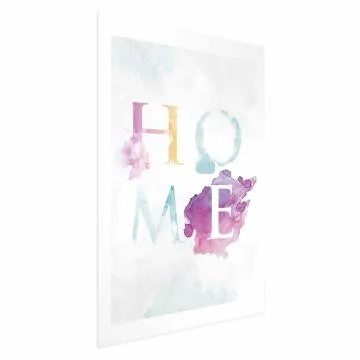 Plakat Tęczowe home 60x90 cm bez ramy z marginesem