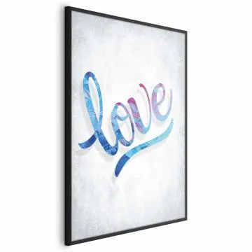 Plakat Love 60x90 cm z ramą czarną bez marginesu