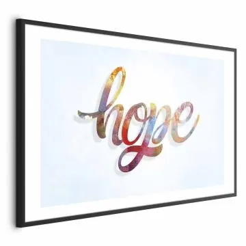 Plakat Hope 42x29,7 cm z ramą czarną z marginesem