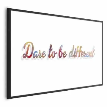 Plakat Be different 60x40 cm z ramą czarną z marginesem