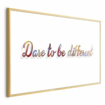 Plakat Be different 60x40 cm z ramą złotą z marginesem