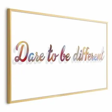 Plakat Be different 60x40 cm z ramą złotą bez marginesu