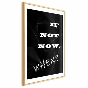 Plakat When 60x90 cm z ramą złotą z marginesem