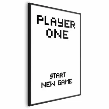 Plakat New game 21x30 cm z ramą czarną bez marginesu