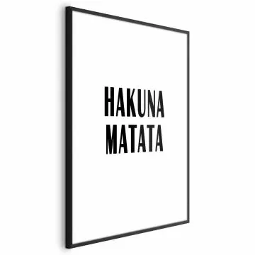 Plakat Hakuna Matata 40x60 cm z ramą czarną z marginesem