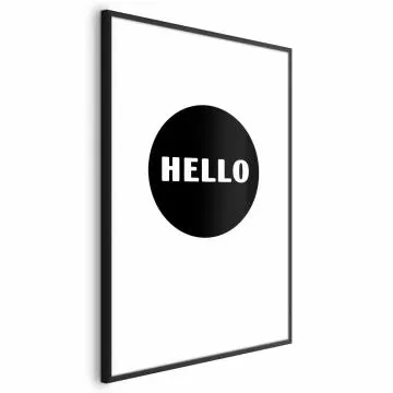 Plakat Na dzień dobry 40x60 cm z ramą czarną z marginesem