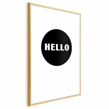 Plakat Na dzień dobry 21x30 cm z ramą złotą z marginesem