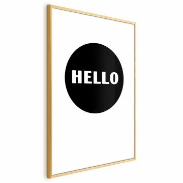 Plakat Na dzień dobry 29,7x42 cm z ramą złotą bez marginesu