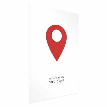 Plakat The best place 21x30 cm bez ramy z marginesem