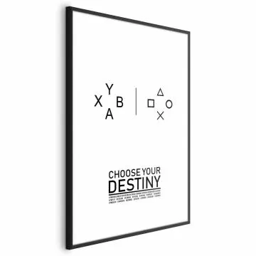 Plakat Choose your destiny 40x60 cm z ramą czarną z marginesem