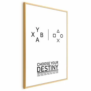 Plakat Choose your destiny 60x90 cm z ramą złotą bez marginesu