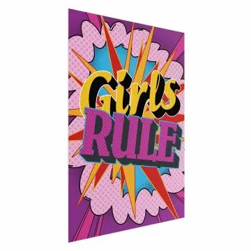 Plakat Girls Rule 40x60 cm bez ramy bez marginesu