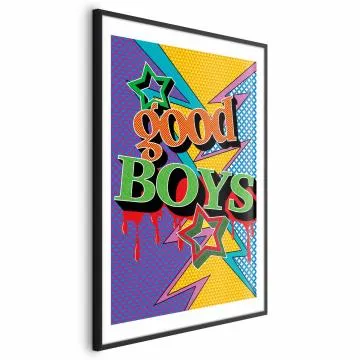Plakat Good Boys 60x90 cm z ramą czarną z marginesem
