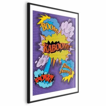 Plakat Kaboom 29,7x42 cm z ramą czarną z marginesem