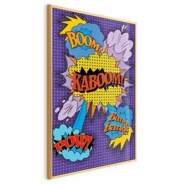 Plakat Kaboom 21x30 cm z ramą złotą bez marginesu