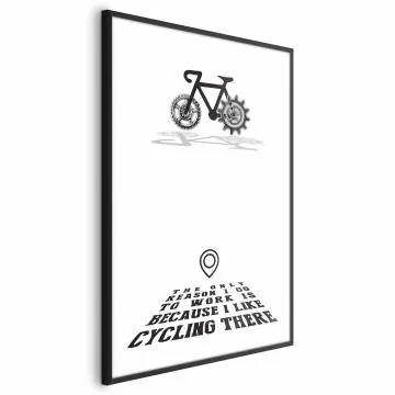 Plakat Cycling 21x30 cm z ramą czarną bez marginesu